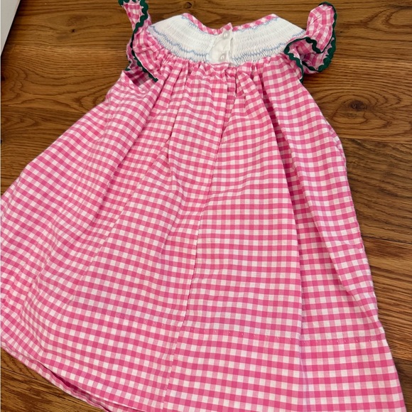 Classic Whimsy Sea Turtle Smocked Dress Pink Gingham Size 12M - Picture 11 of 11